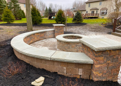 Outdoor custom fire pit in Cleveland Ohio
